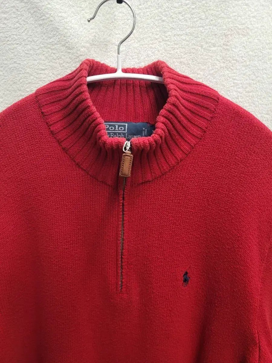 ポロ ニト ハーフジップ メンズ M