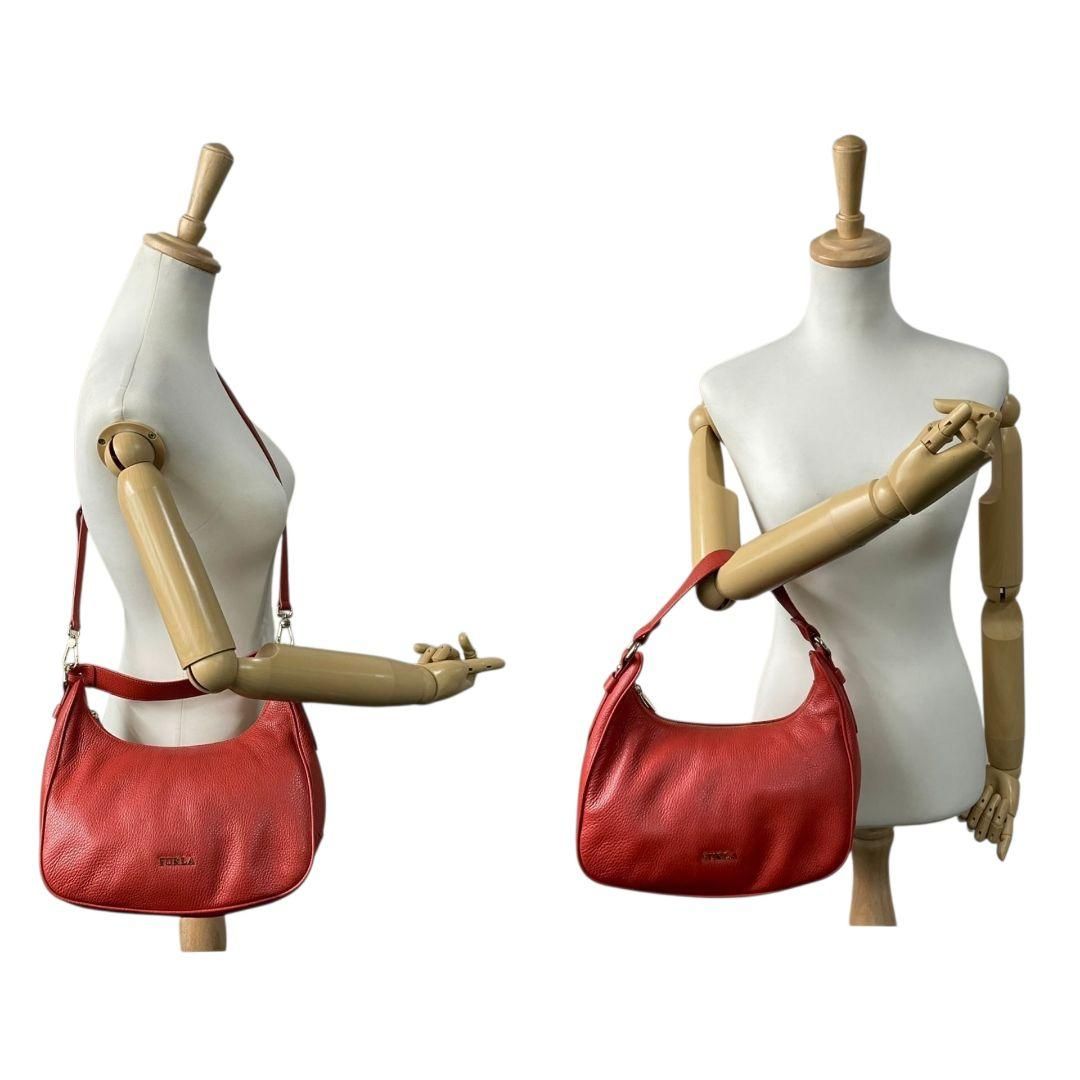 フルラ FURLA ハンドバッグ トートバッグ オレンジ レッド ホーボー