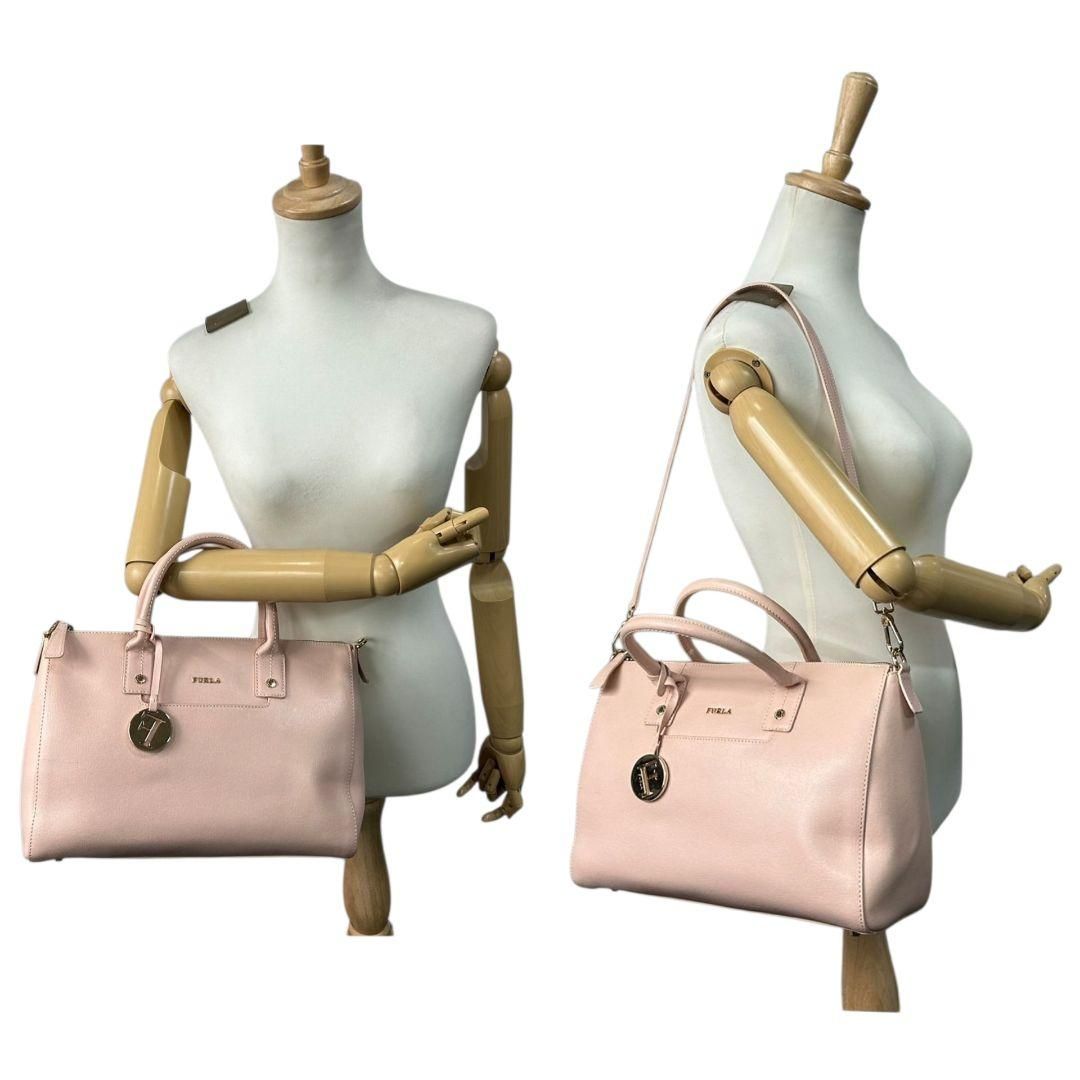 □美品□ フルラ リンダ 2WAY ショルダー ハンド バッグ レザー