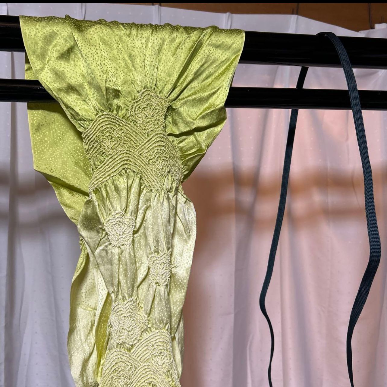 美品 袷 正絹 縮緬 江戸更紗 オリエンタル 小紋 フルセット 西陣唐織