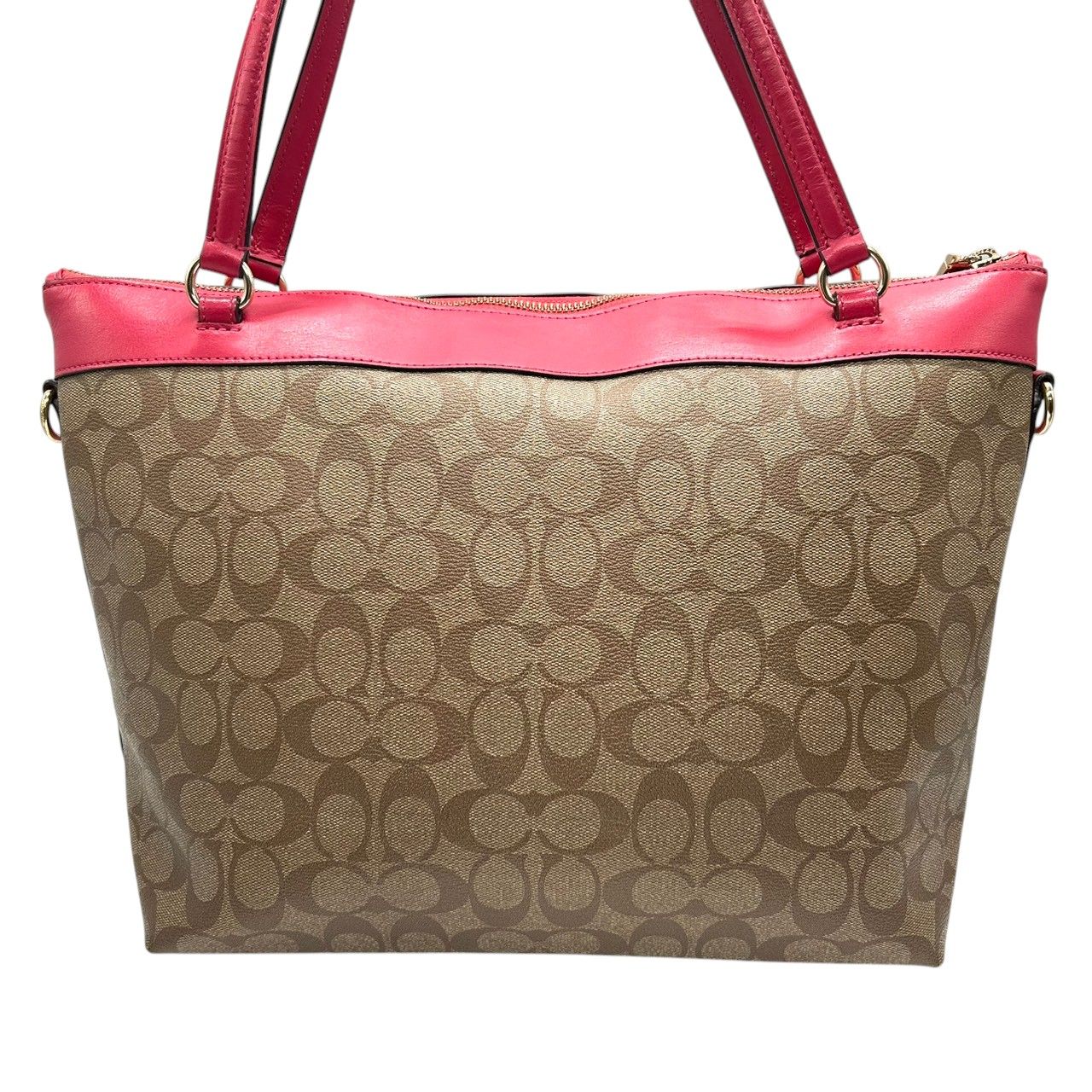 美品】コーチ 2WAY トートバッグ ショルダーバッグ シグネチャー PVC