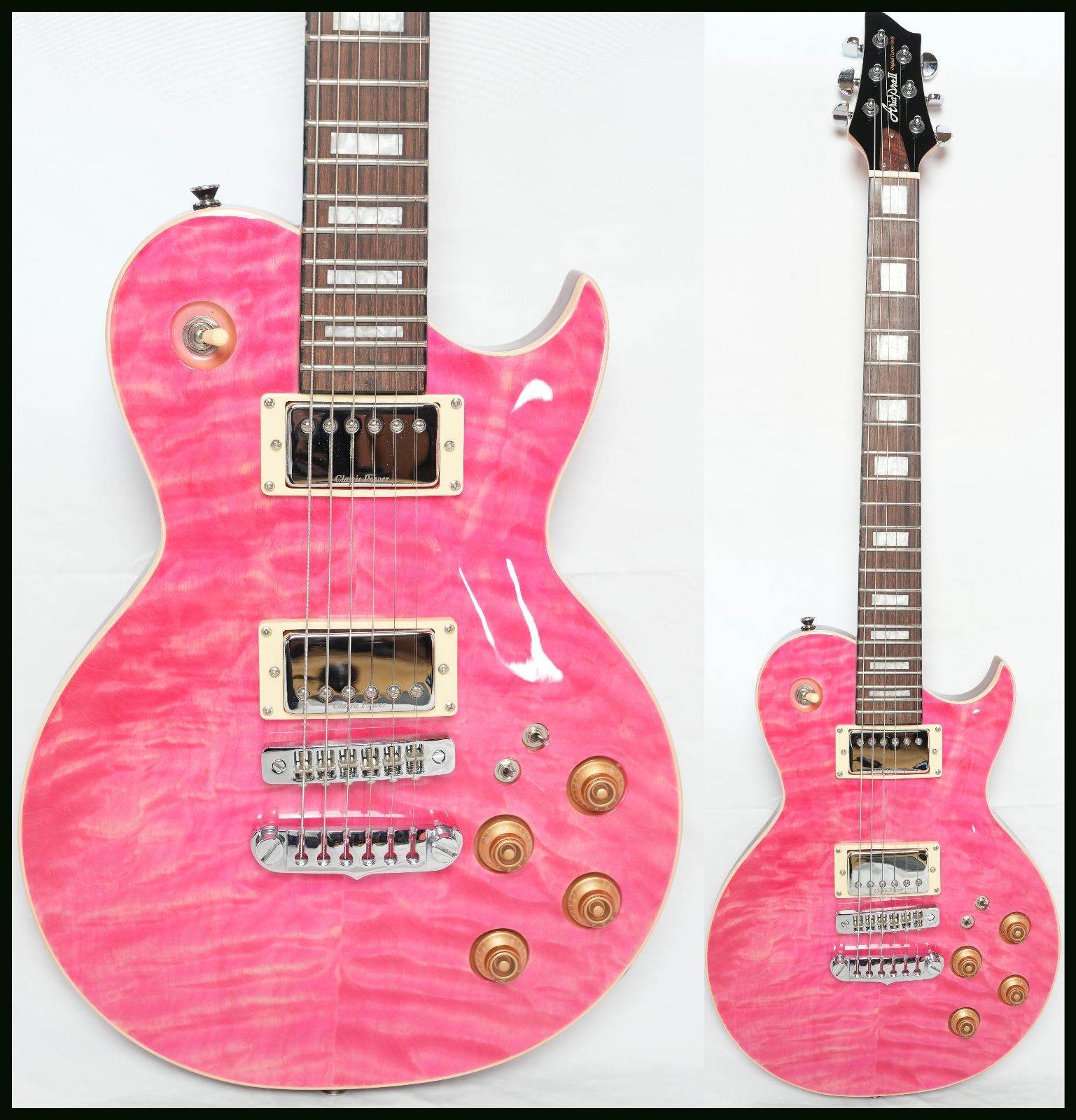 ☆Aria Pro II☆PE-480 SPK キルトトップ シースルーピンクカラー 美品