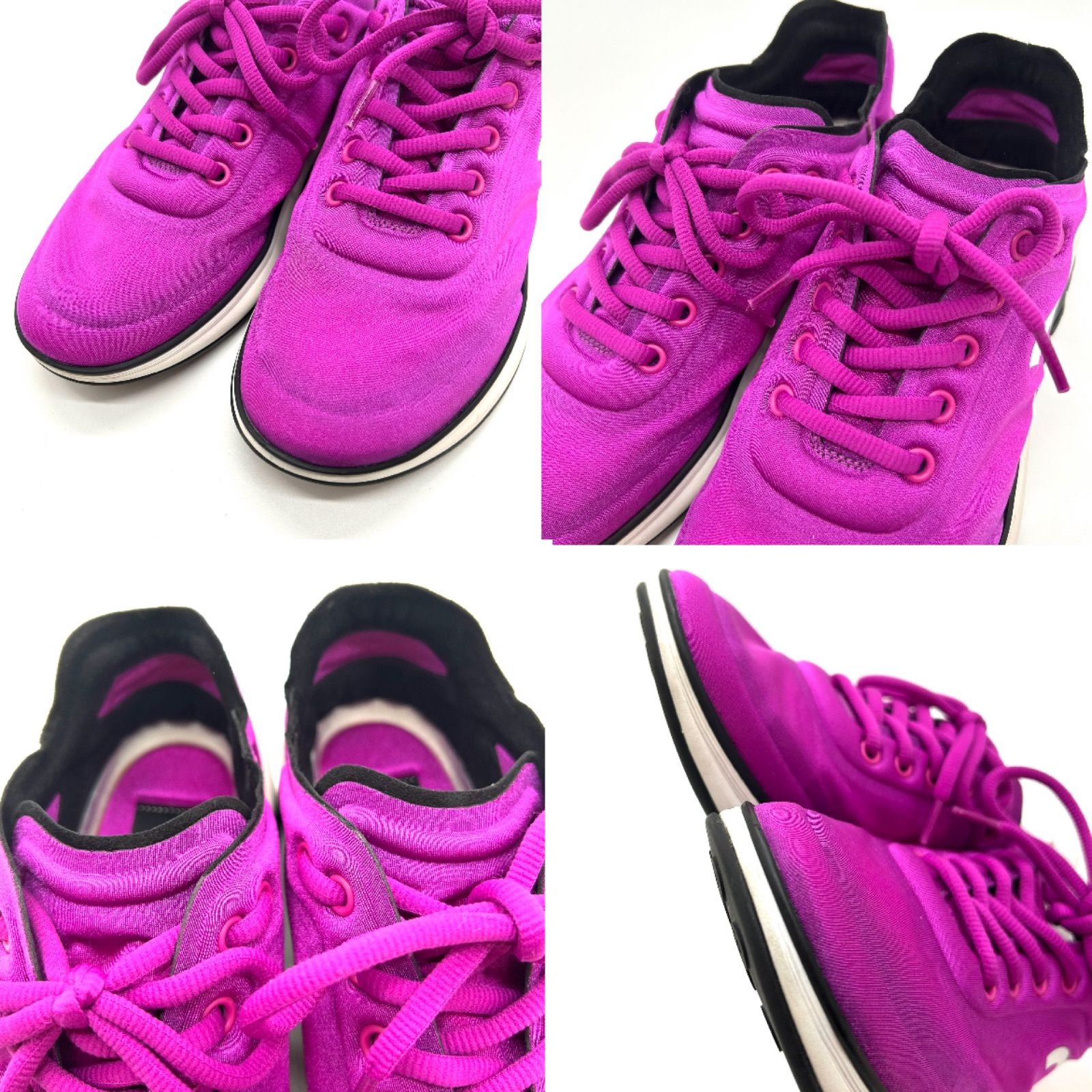 CHANEL スニーカー ココマーク ファブリック 37 パープル G34763