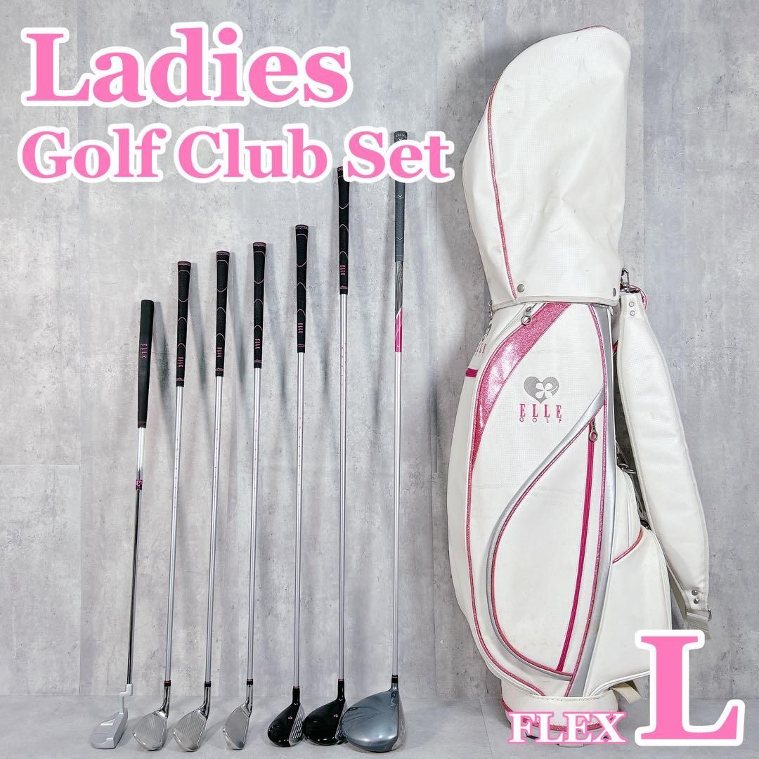 V351 キャロウェイ 他 レディース ゴルフ クラブ セット 8点 ピンク 白