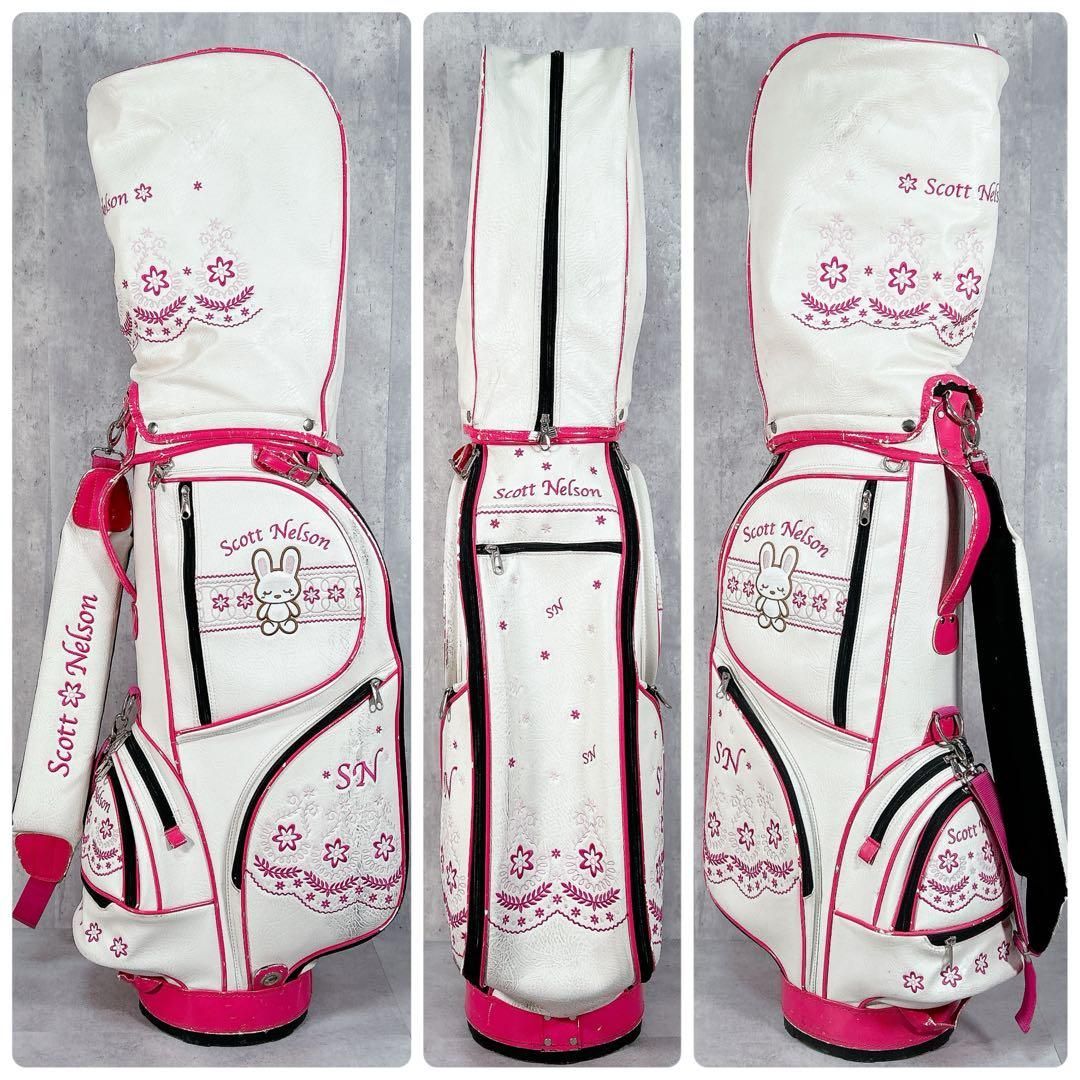 V353 レディース ゴルフ クラブセット 10点 かわいい ピンク うさぎ 白