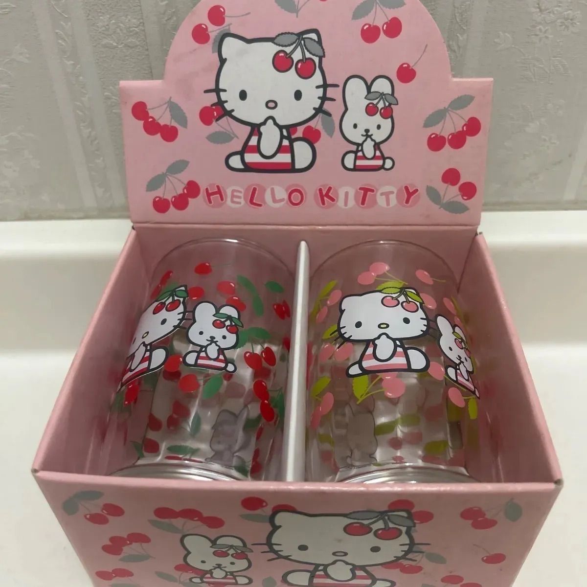 Hello Kitty グラスセット 2 0 0 1 チェりー🍒 2柄 ヴィンテージ品