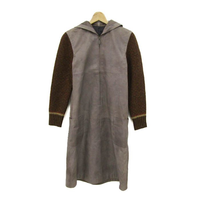 マドモアゼルノンノン ワンピース 長袖 羊革 ウール トップス 日本製