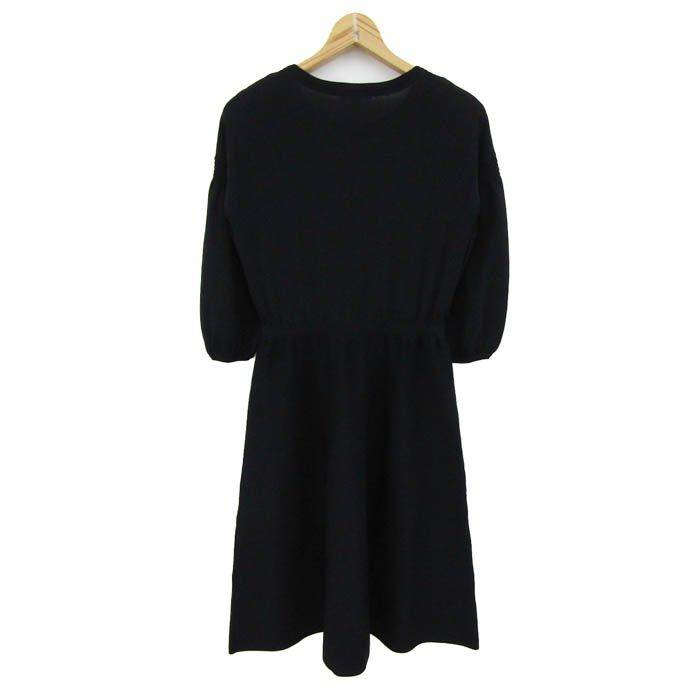 ブルーレーベル 7分袖 ブラック ワンピース ブルーレーベルクレストブリッジ ワンピース 7分袖 ブランド トップス