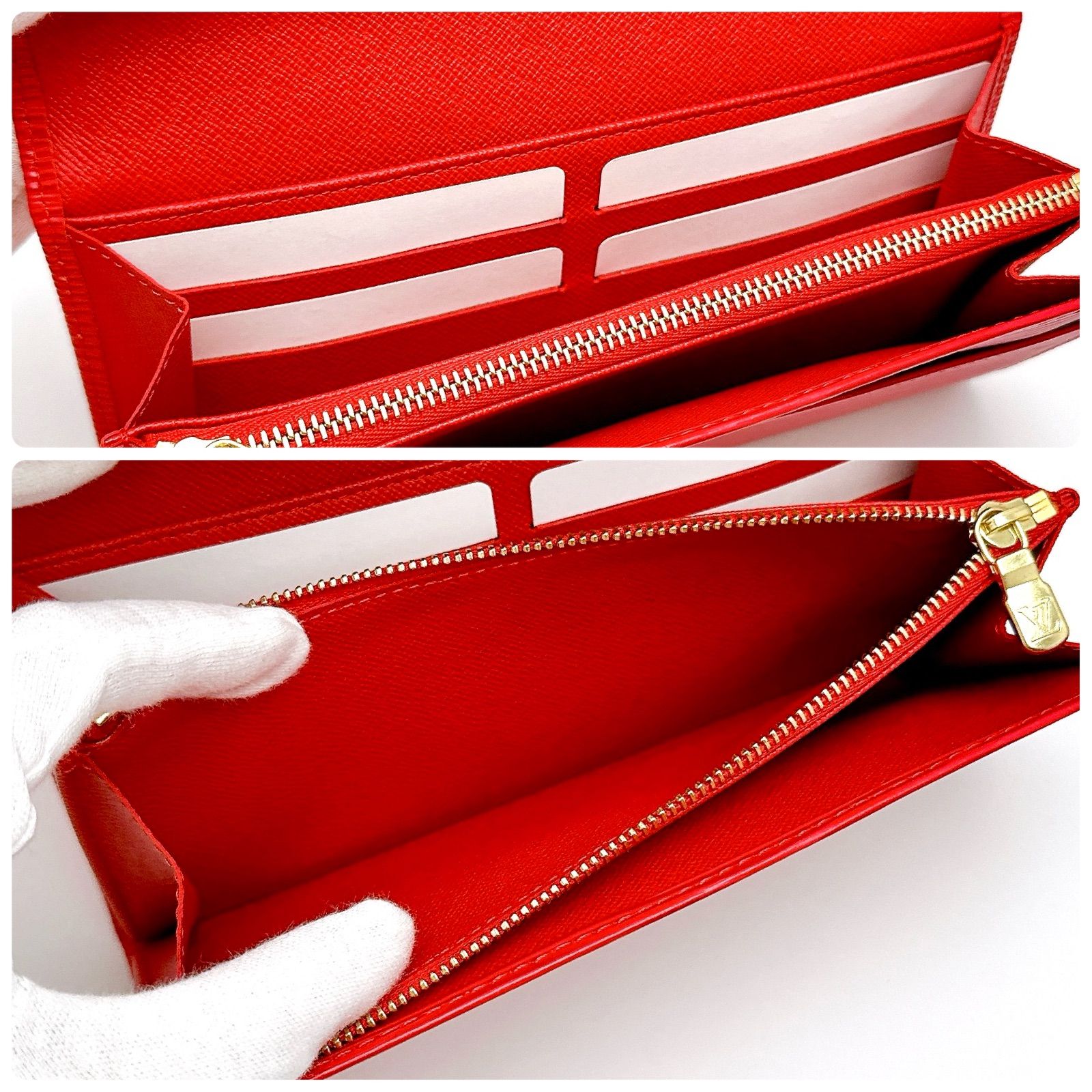 ルイヴィトン エピ ポルトフォイユ・サラ 長財布 赤 レッド M60316