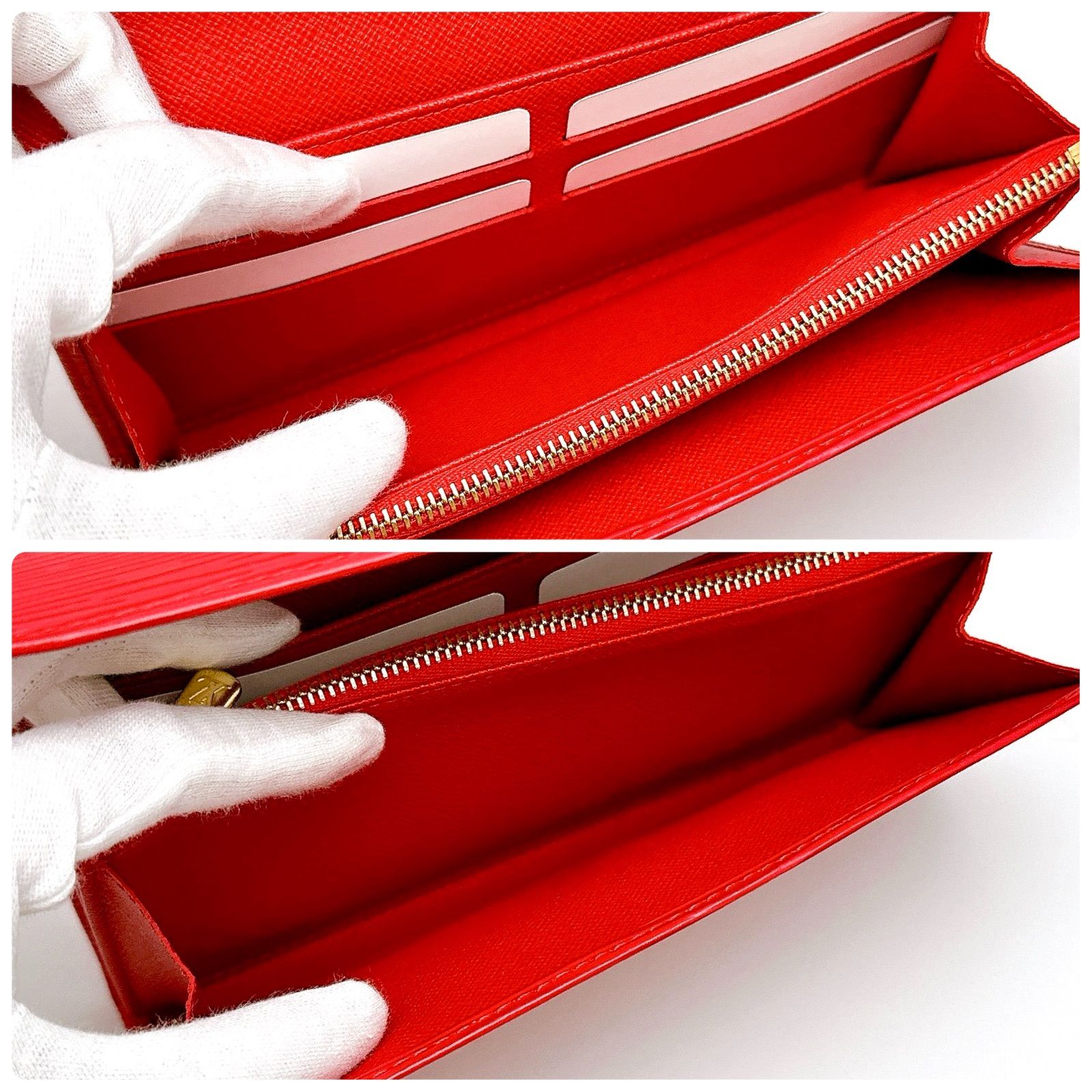 ルイヴィトン エピ ポルトフォイユ・サラ 長財布 赤 レッド M60316