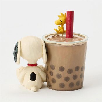 スヌーピー&ウッドストック タピオカティー JIM SHORE タピオカティー スヌーピー&ウッドストック JIM ホーム&キッチン 0 enesco