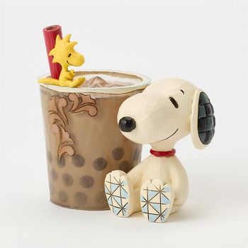 スヌーピー&ウッドストック タピオカティー JIM SHORE タピオカティー スヌーピー&ウッドストック JIM ホーム&キッチン 0 enesco