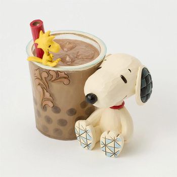 スヌーピー&ウッドストック タピオカティー JIM SHORE タピオカティー スヌーピー&ウッドストック JIM ホーム&キッチン 0 enesco