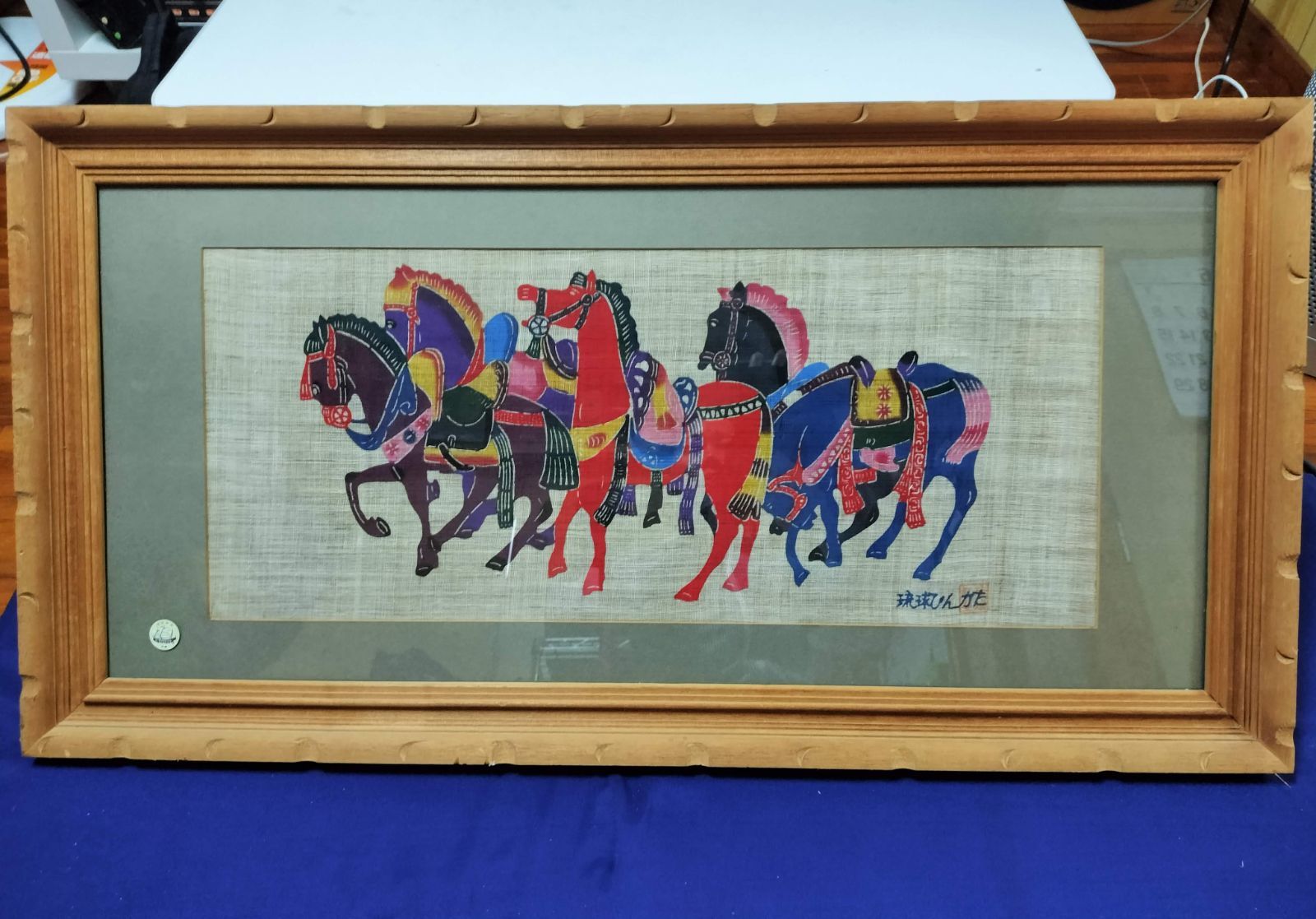 アンティーク】 琉球紅型 群馬 沖縄 伝統的 染物 文化 - メルカリ