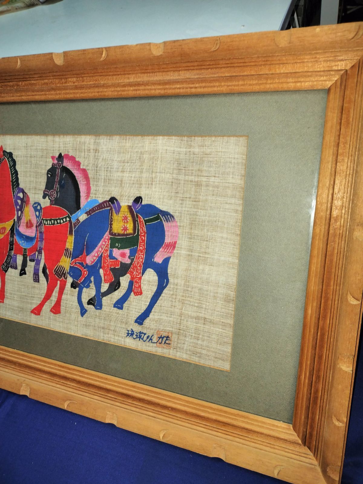 アンティーク】 琉球紅型 群馬 沖縄 伝統的 染物 文化 - メルカリ