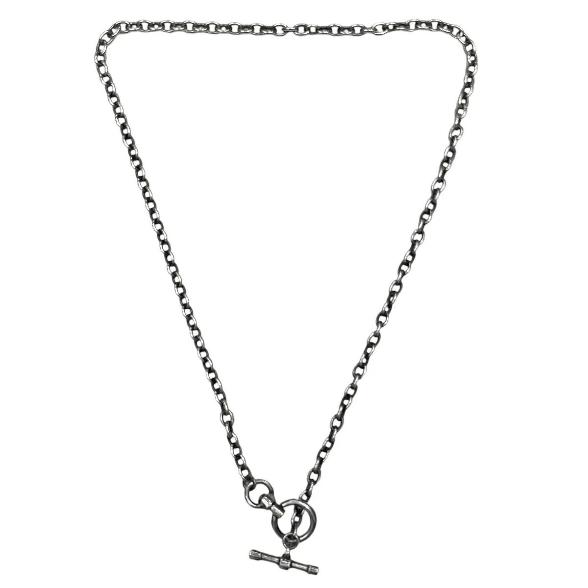 極美品 CHOLOS チョロス TBARCHAIN Tバーチェーン ネックレス 燻し