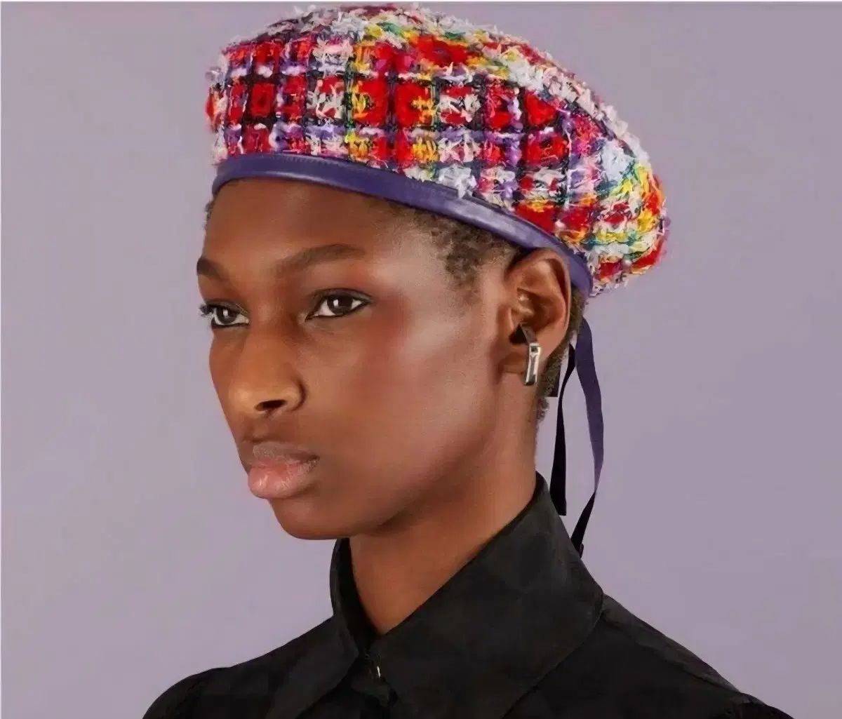 グッチ COLOR ツイード ベレー帽