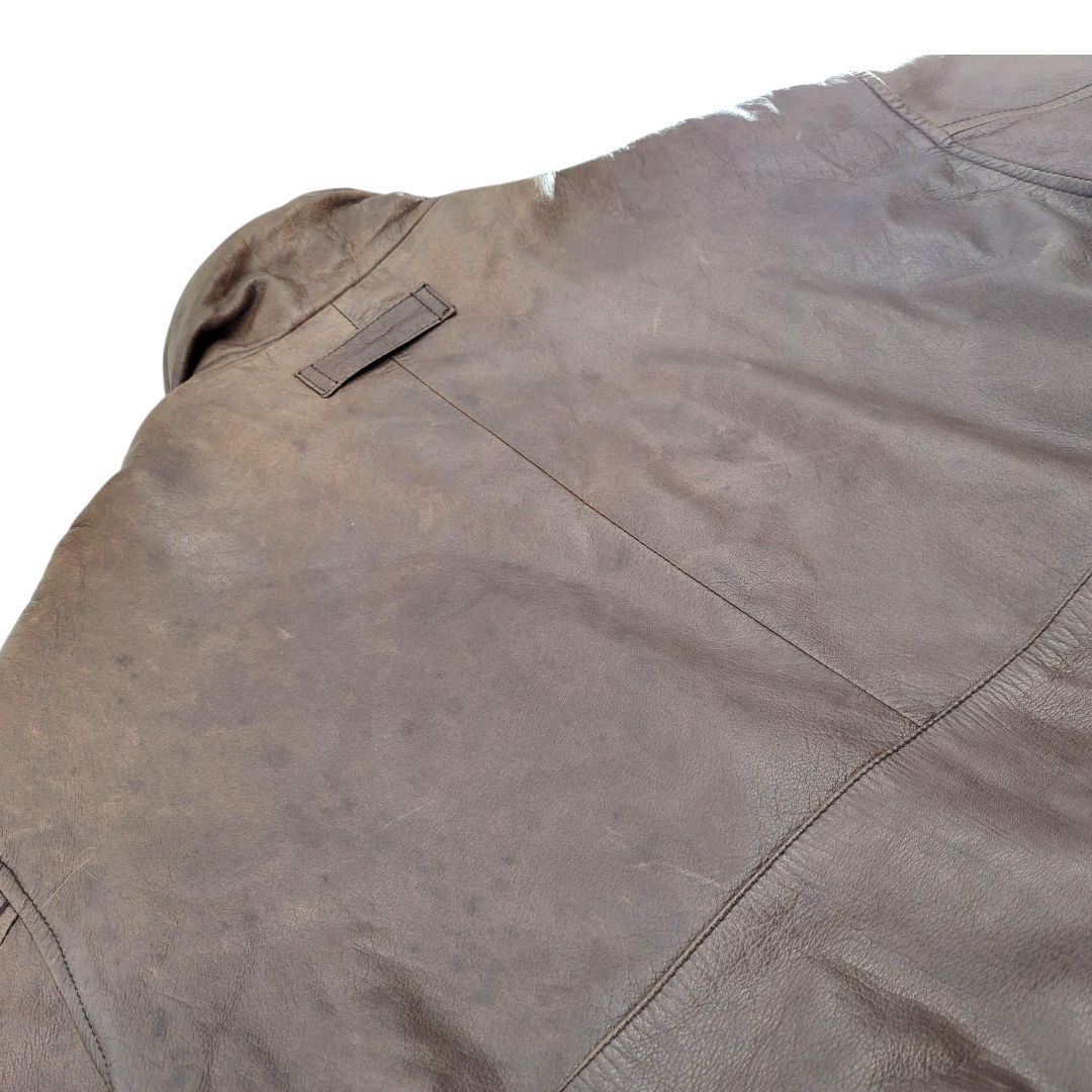  RED STAGE レッドステージ ディアスキン 鹿皮革ジャケット ヴィンテージ ブラウン L メンズ ダブルライダース レザージャケット ライダース