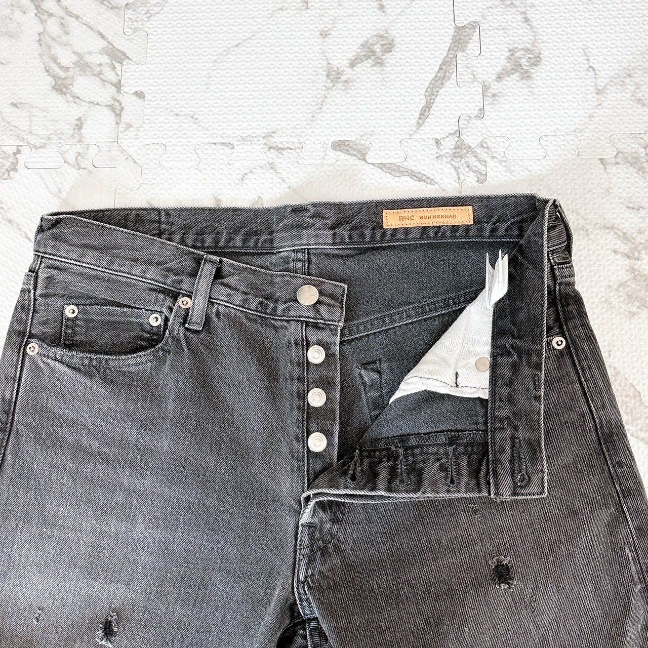 RHC Ron Herman ロンハーマン ARNOLD 日本製 ブラックデニム ダメージ