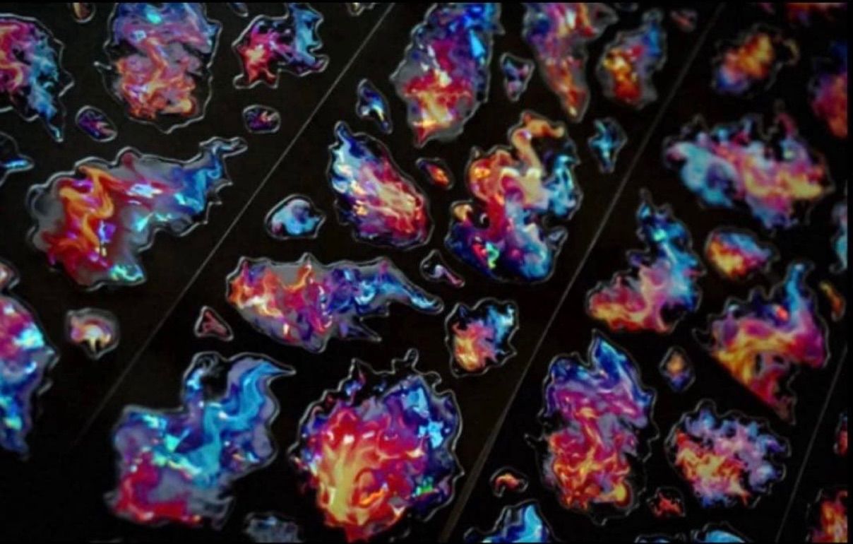 贝壳光 6cm×5m 辉织花火 ダイカット加工 海外マスキングテープ 贝壳光 6cm×5m 璀璨烈焰 幻梦 ダイカット加工 海外マスキングテープ