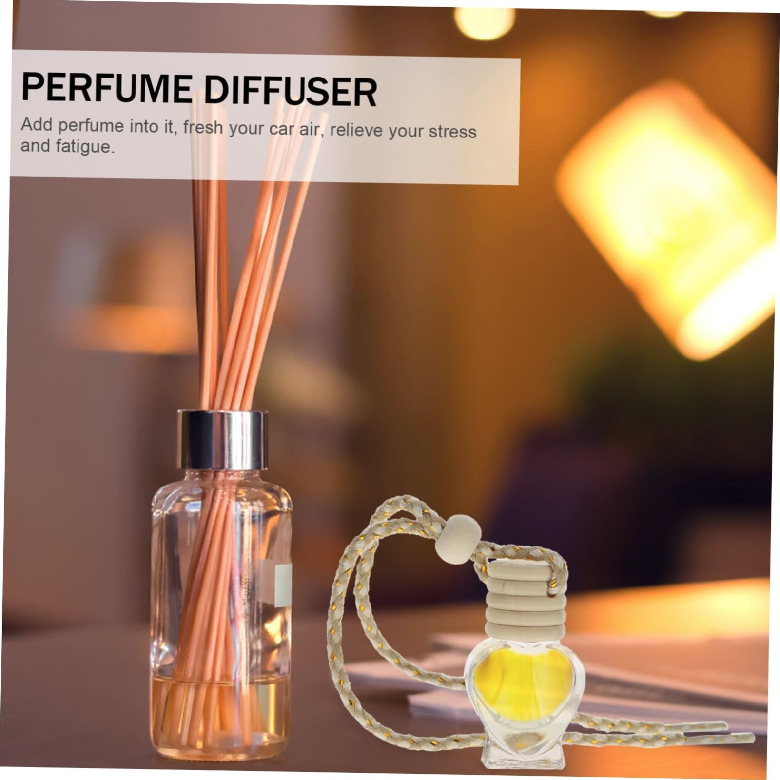 VORCOOL 車の香水瓶 20個セット コルクトップ エッセンシャルオイル