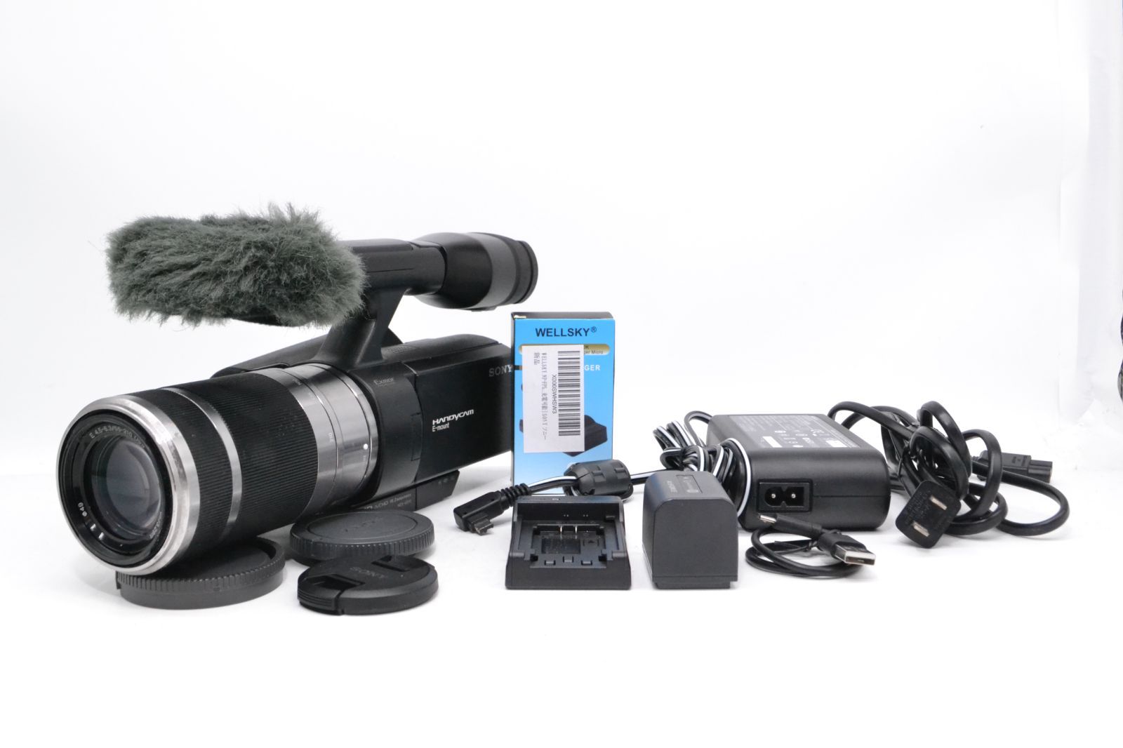 ソニー SONY NEX VG 10 デジタルビデオカメラ E 55 210 mm OSS レンズセット 動作品