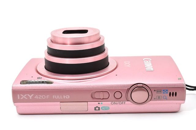 並品＞ Canon デジタルカメラ IXY 420F ピンク 光学5倍ズーム 広角24mm