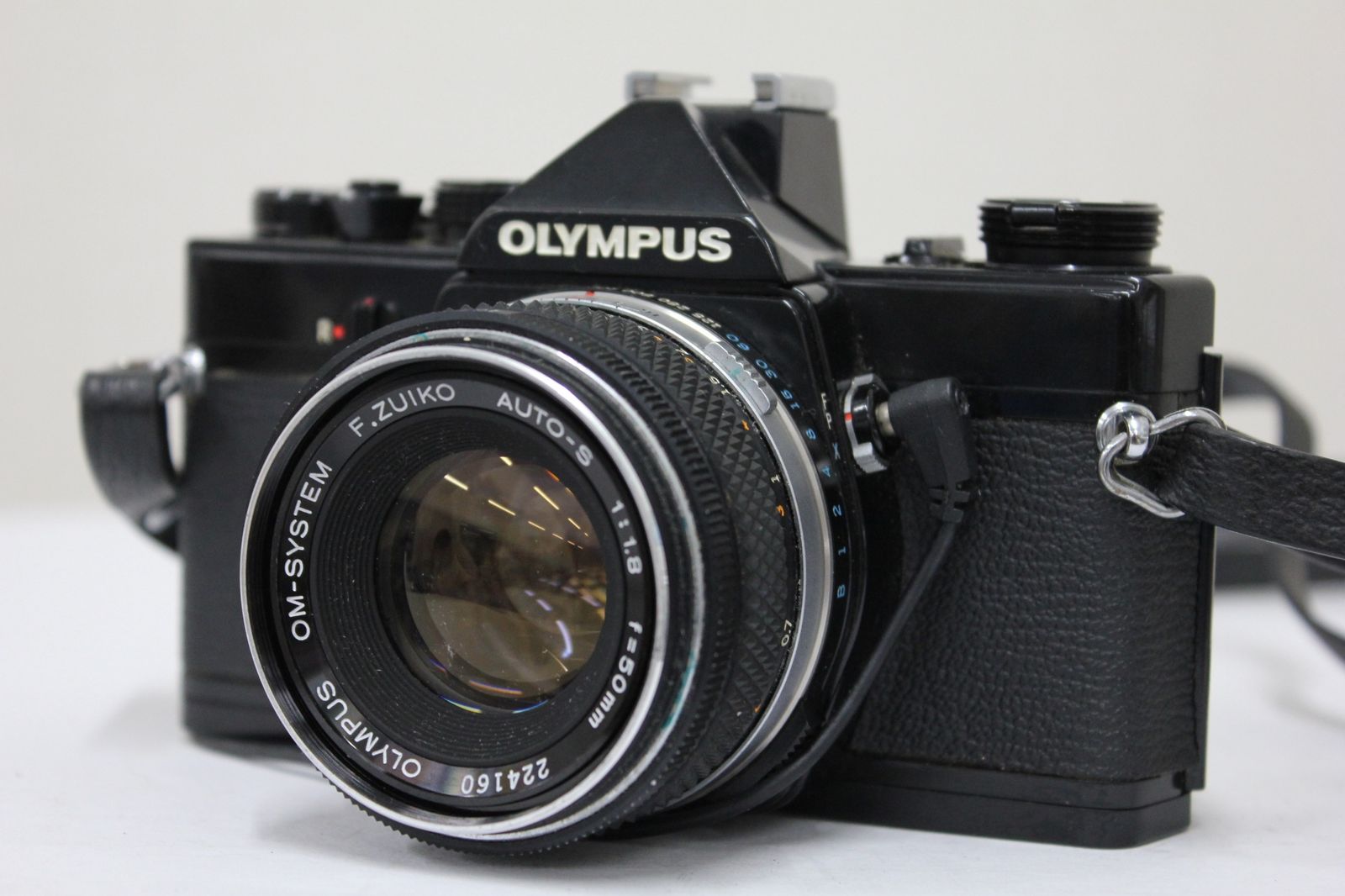OLINPUS OM-1 ブラック　F.ZUIKO F50 1.8 動作確認済み 返品保証】 オリンパス Olympus OM-1 ブラック OM-SYSTEM F.ZUIKO AUTO