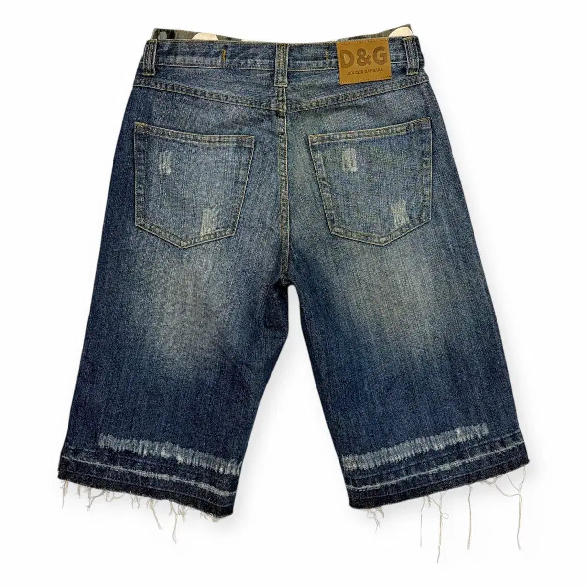 ドルチェ＆ガッバーナ レイヤード デニム パンツ デニムハーフパンツ