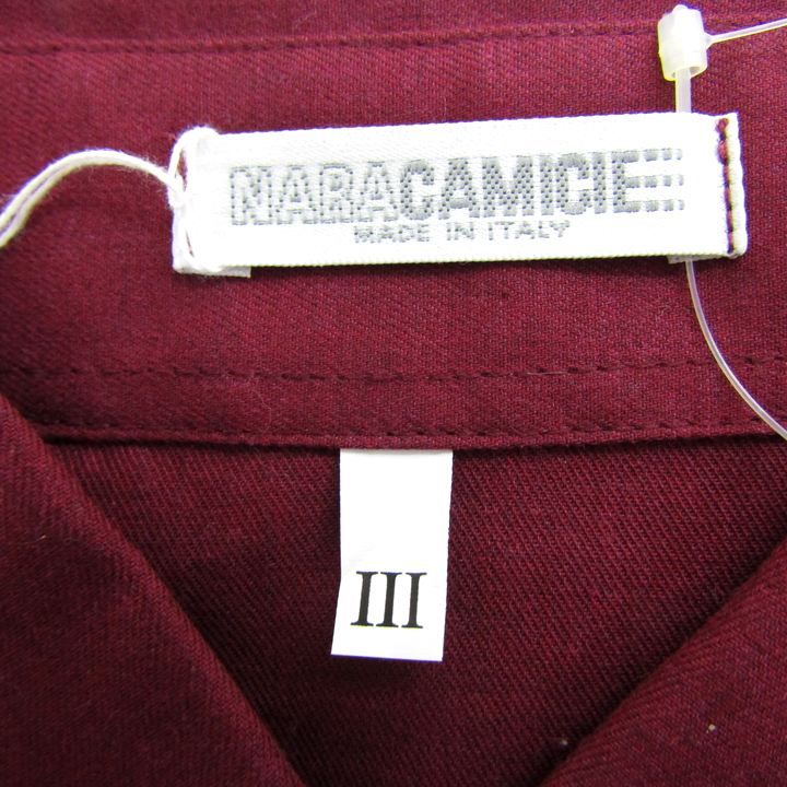  ナラカミーチェ 長袖シャツ トップス ドット柄 クリーニング済み レディース レッド NARACAMICIE その他 トップス