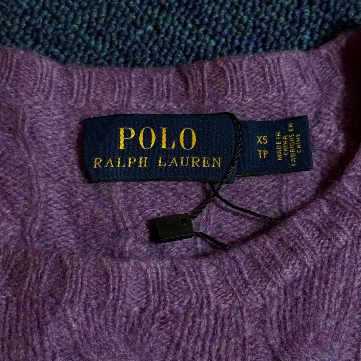 ポロラルフローレン ケーブルニット パープル - メルカリ