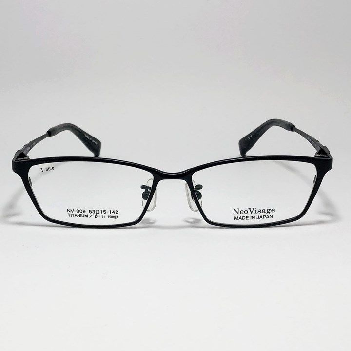 Neo Visage ネオビサージュ NV009-1-53 マットブラック メガネ フレーム 国産 日本製 made in Japan メンズ レディース リビジョン製レンズでお好きなサングラス作成可能 Neo Visage ネオビサージュ NV009-1-53 メガネ フレーム 国産 日本製