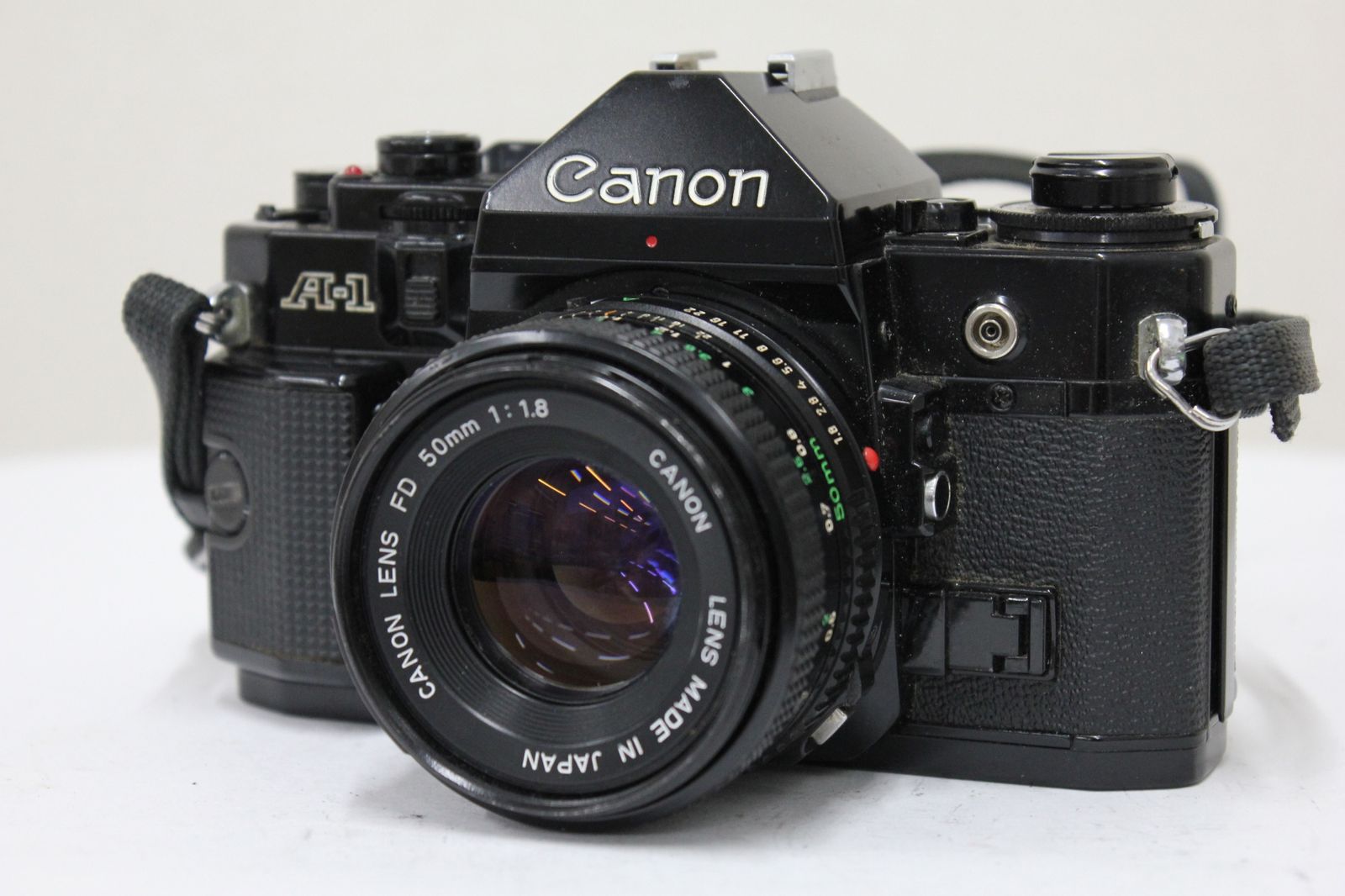返品保証】 キャノン Canon A-1 ブラック NEW FD 50mm F1.8 ボディ