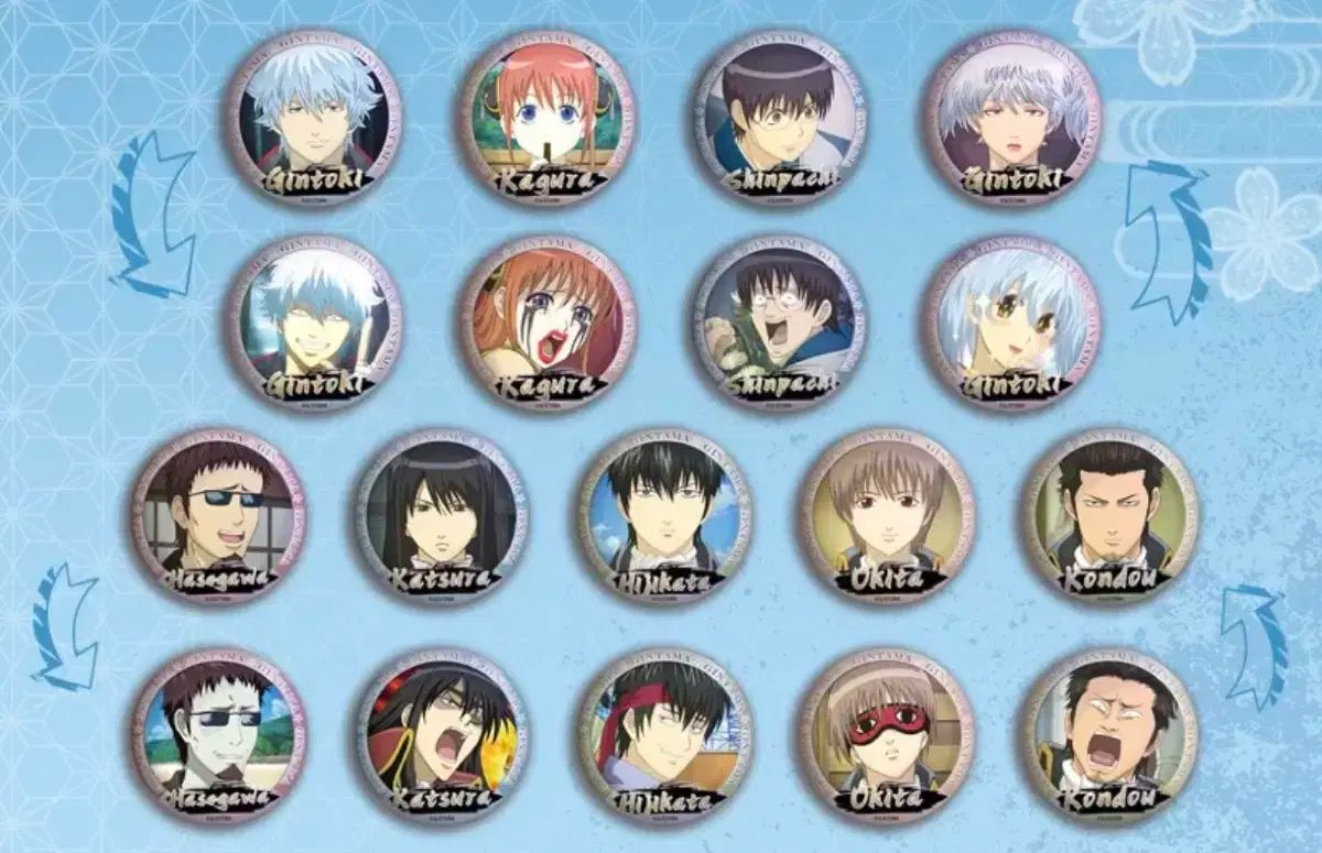 銀魂 沖田 総悟 志村 新八 レンチキューラー 缶バッジ - メルカリ