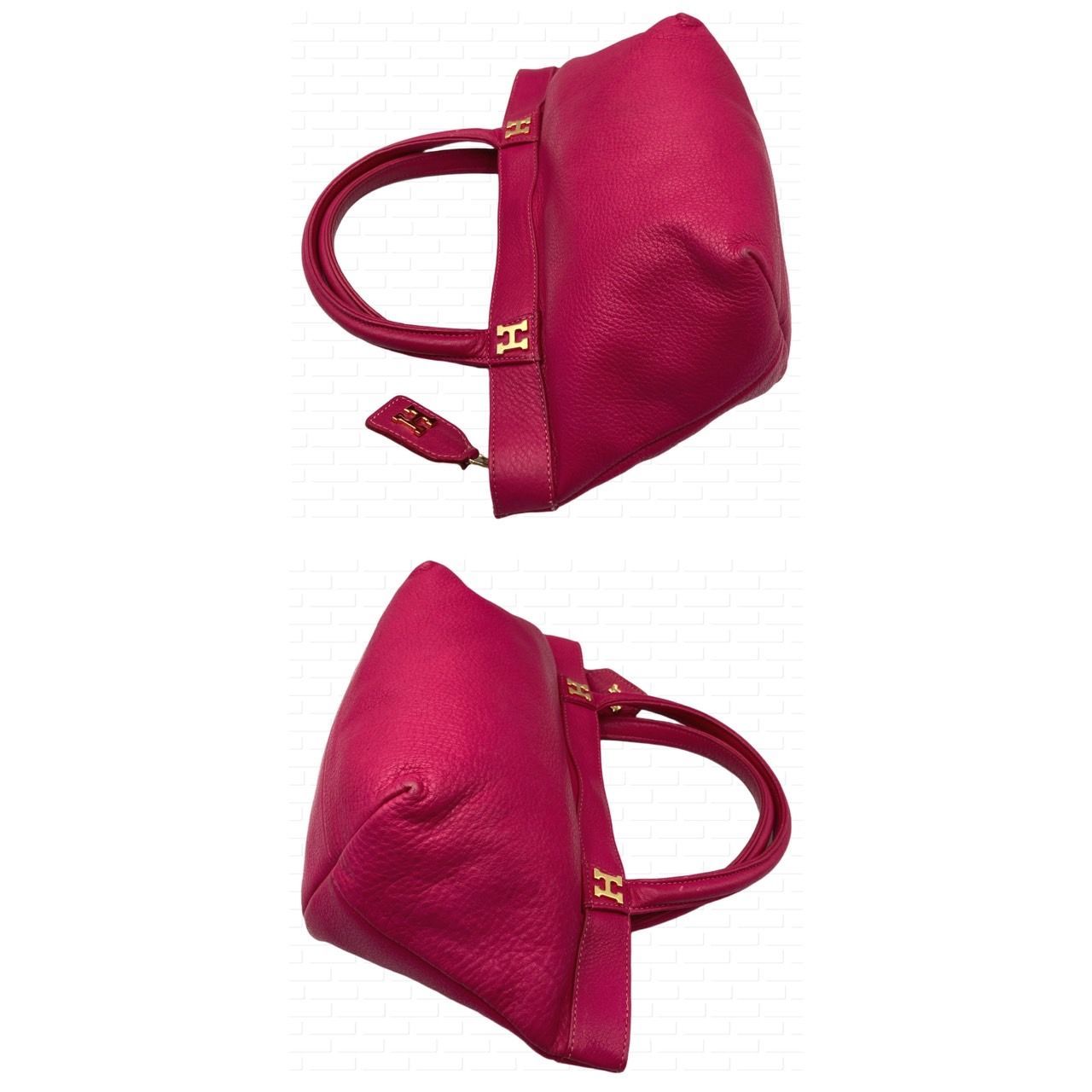 けいけい様　HIROFU ヒロフ　ハンドバッグ　プリマ　Hロゴ　シボ革 ✤希少✤ HIROFU ヒロフ ハンドバッグ レザー シボ革 Hロゴ かわいい