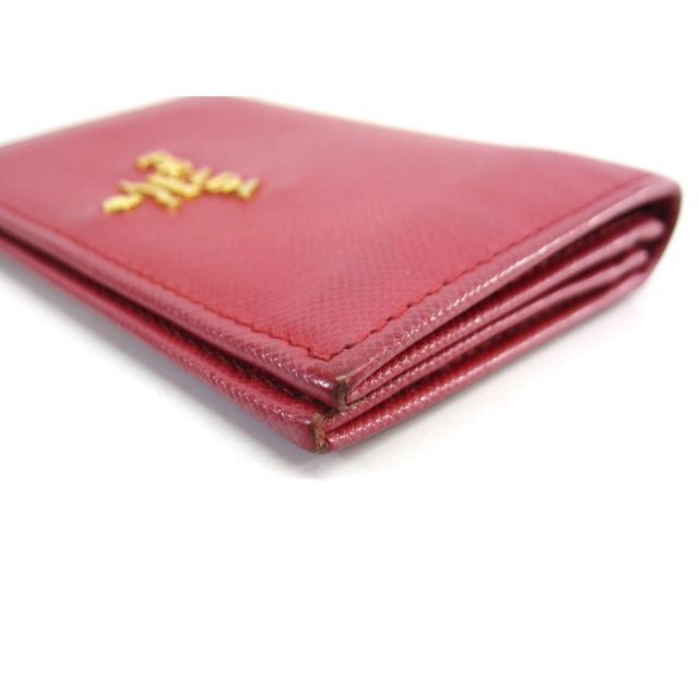 PRADA プラダ カードケース レザー 赤 レッド 二つ折り ∠UP4128