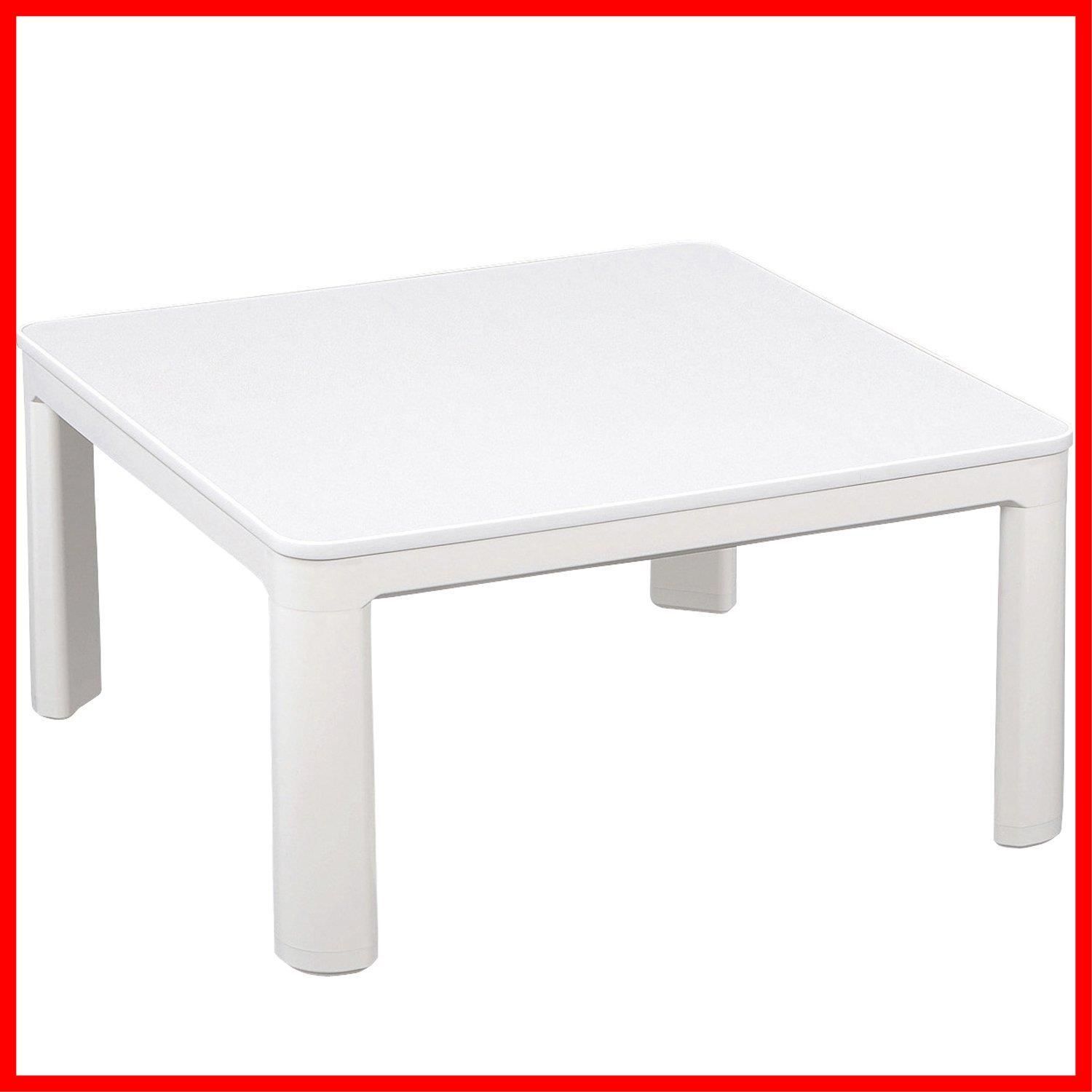 商品 中間入切スイッチ 天面リバーシブル 一人暮らし 正方形 ホワイト 75 cm テーブル こたつ SEU-752 W カジュアル 山善