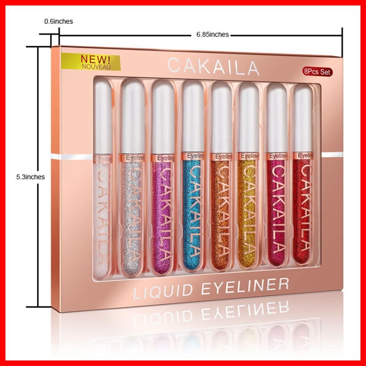 マットリキッドアイライナーキット 防水長持ち速乾性スムーズスマッジングなしカラフルリキッドアイライナーペンハイピグメントアイライナーペンシルセット