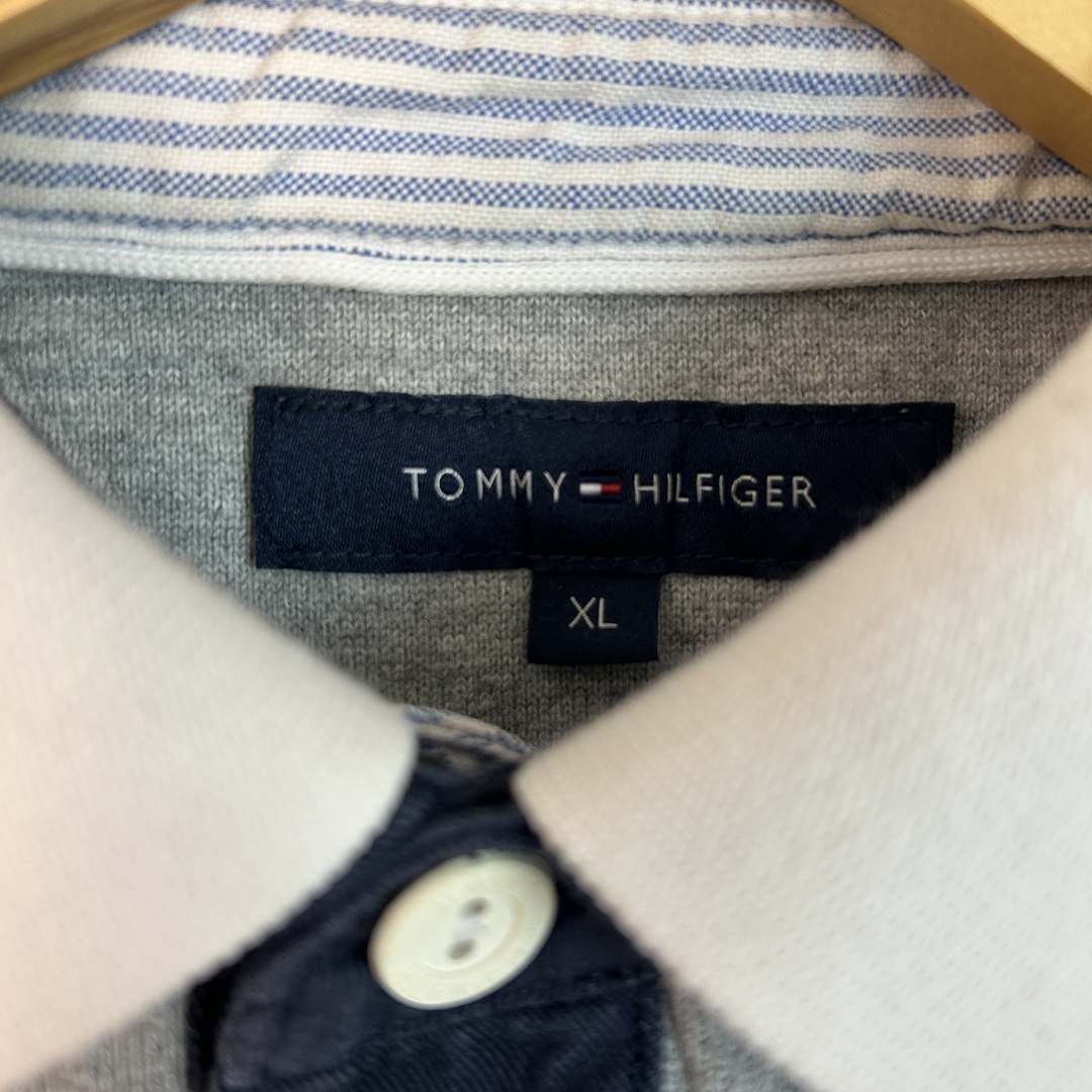 TOMMY HILFIGER トミーヒルフィガー 長袖ポロシャツ ワッペン ロゴ刺繍