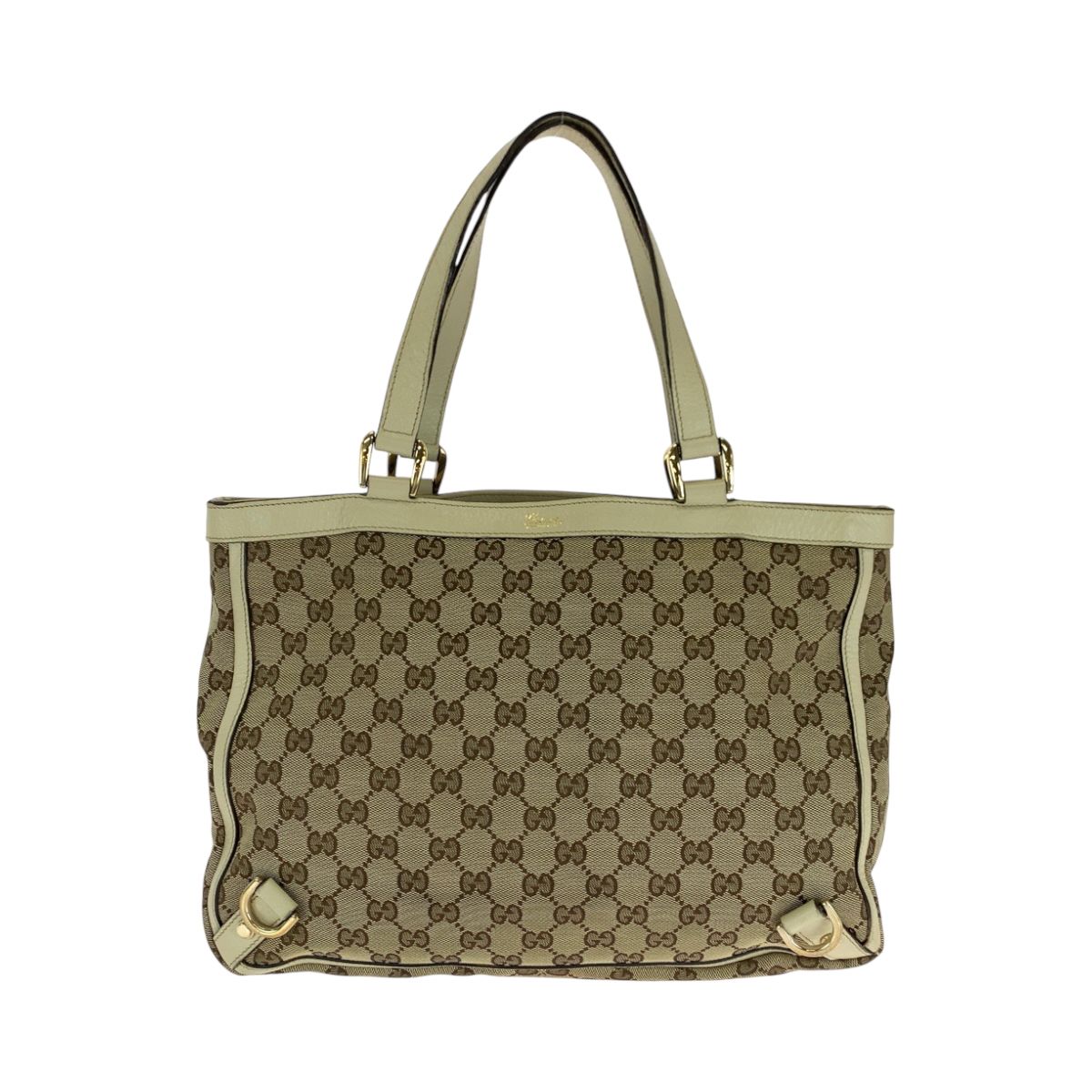 GUCCI グッチ ベージュ アイボリー ゴールド金具 GGキャンバス 170004 