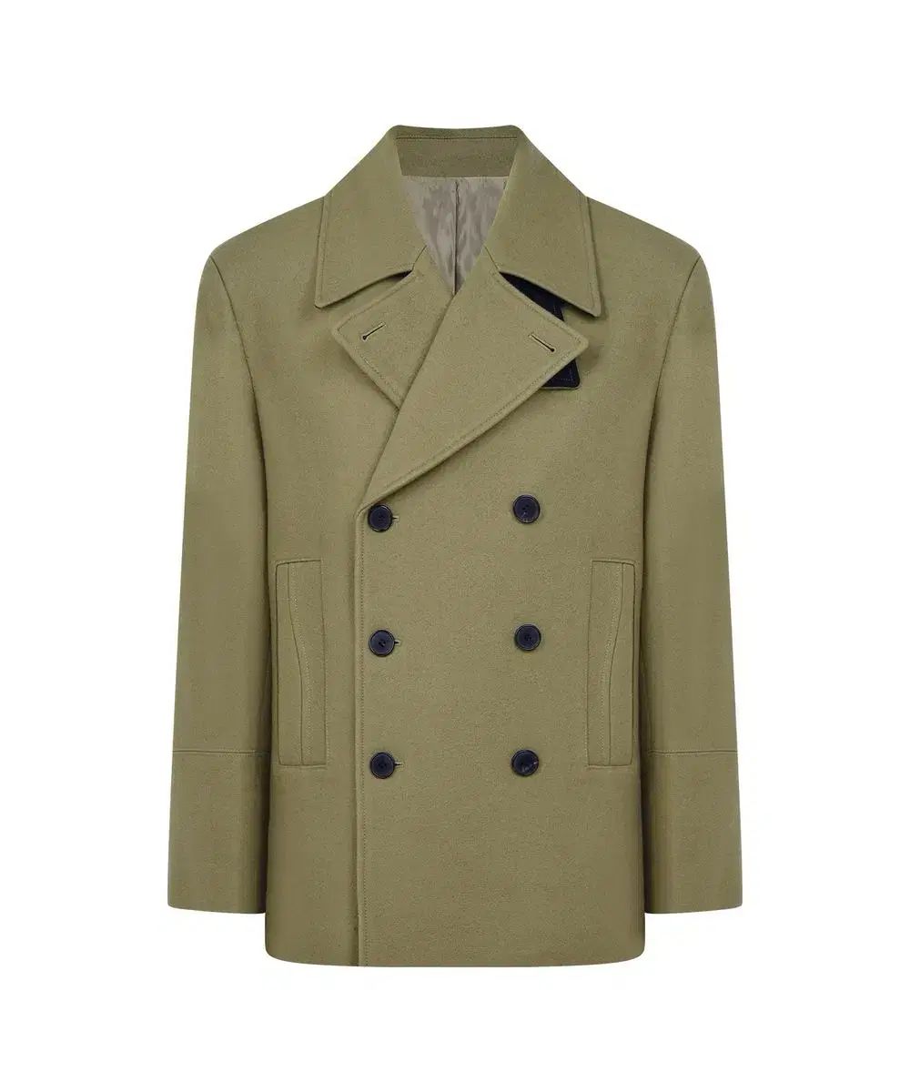  エルムード エディフランシス ピーコート オリーブ 46 チェスターコート ジャケット アウター