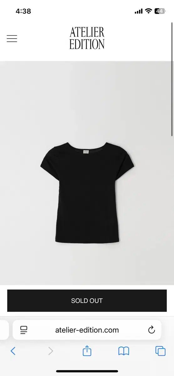 半袖Tシャツ ブラック