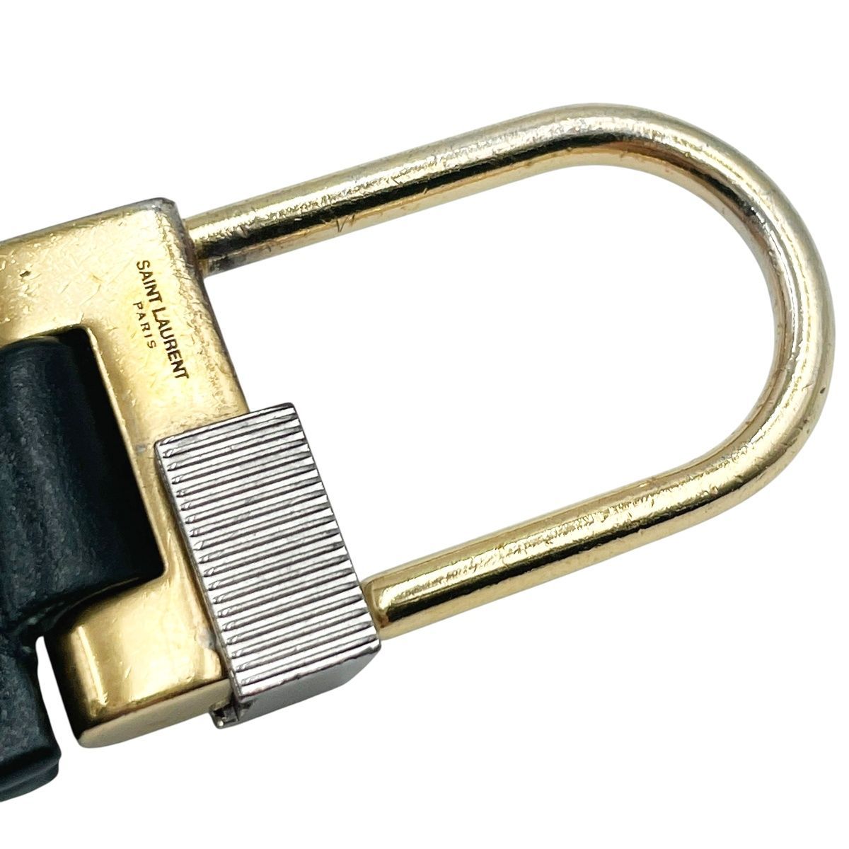 中古】 Saint Laurent サンローラン タイニーモノグラム キーリング