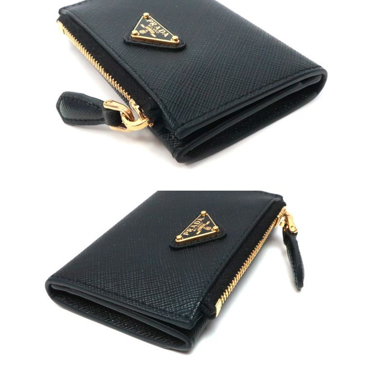 未使用 プラダ サフィアーノ トライアングル ロゴ コインケース カード
