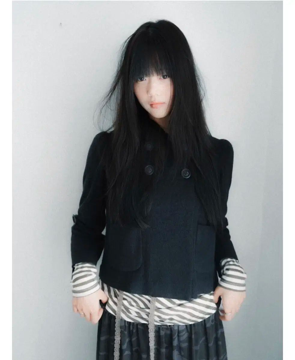 インアンドヤンインハモニー ポポ カーディガン ジャケット ブラック