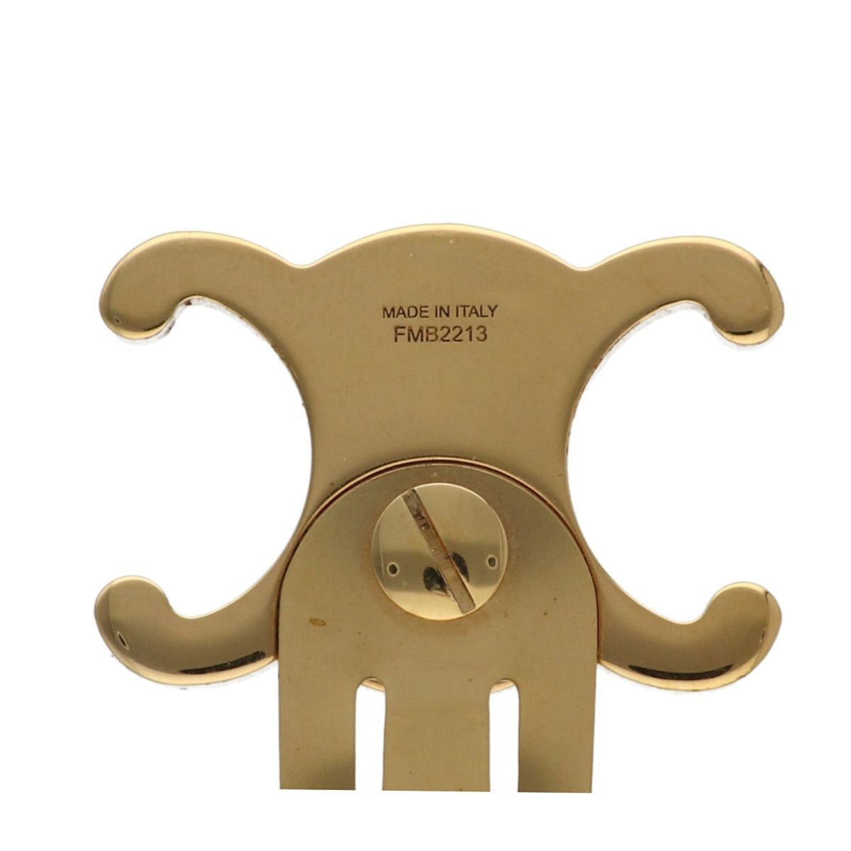 中古】 CELINE セリーヌトリオンフ スナップ ヘアクリップ 2つセット