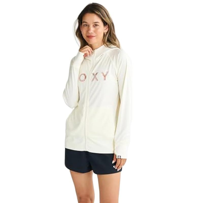 ロキシー 水陸両用 杢調素材 ジップフーディー 1