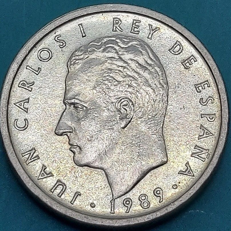 スペイン 100ペセタ硬貨 1989年 ユーロ導入前の旧通貨 国章デザイン