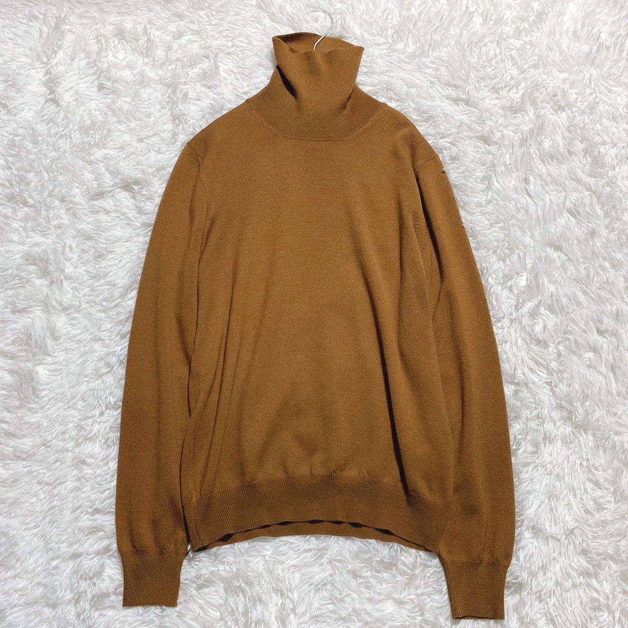 GRANSASSOグランサッソ・Orangeオレンジ・タートルネックセーター46 グランサッソ / GRANSASSO / モックネック ニット / 長袖 / 12G メリノ