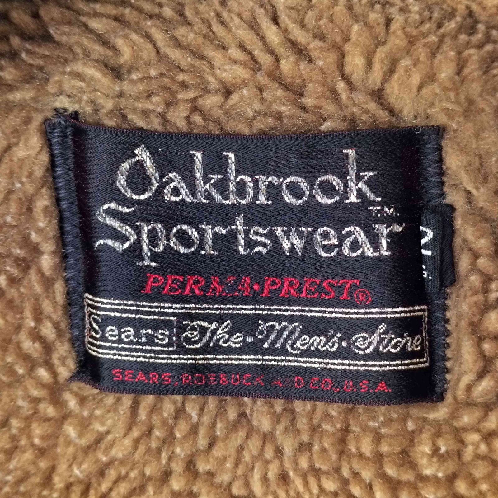  シアーズ Sears 60 s oakbrook sports wear 裏地ボア talon ジップ ダービージャケット メンズ 表記無 ジャンパー ブルゾン ジャケット アウター